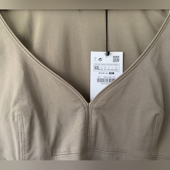 ZARA sheath minidress with sweetheart neckline USXXL - Picture 5 of 6